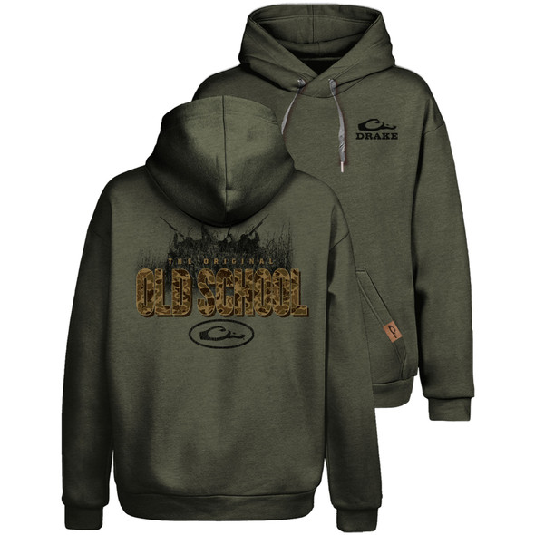 product variation DRAKE Men's Old School Graphic Deep Depths Dark Heather Hoodie (DS1660) image