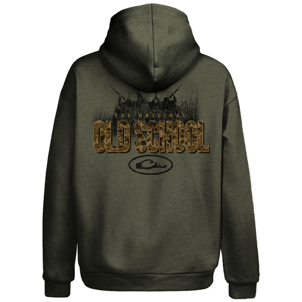 product variation DRAKE Men's Old School Graphic Deep Depths Dark Heather Hoodie (DS1660) image