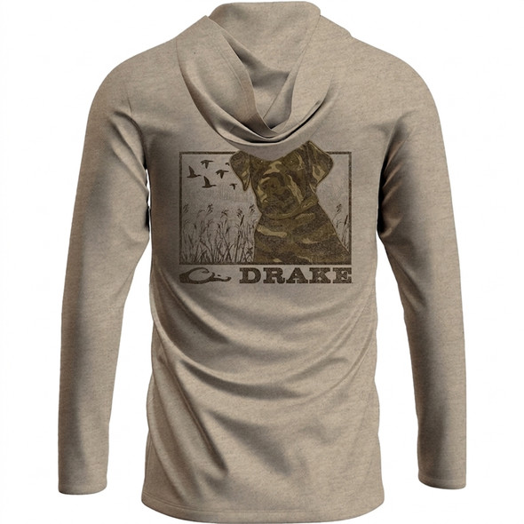 product variation DRAKE Men's Chocolate Lab Graphic Turtle Dove Hoodie (DT8920) image