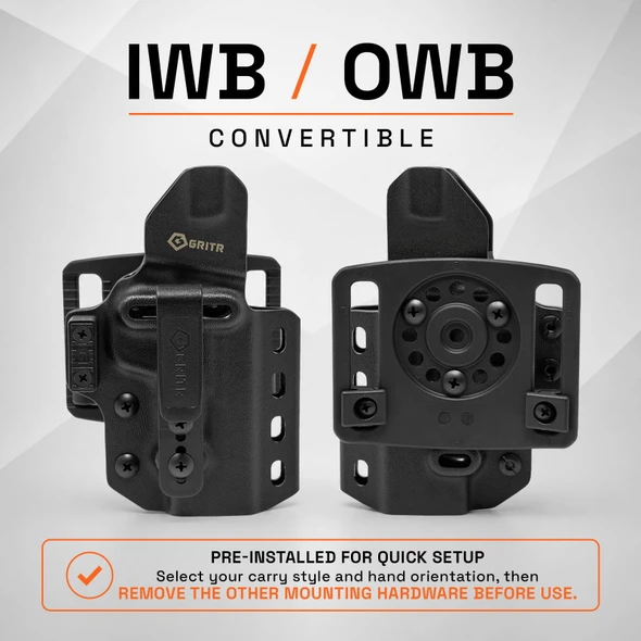 product variation GRITR OMNI IWB/OWB Ambidextrous Kydex Holster Fits Smith & Wesson EZ/Equalizer image