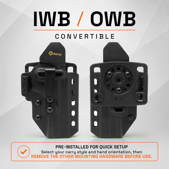 product variation GRITR OMNI IWB/OWB Ambidextrous Kydex Holster Fits Smith & Wesson M&P9 M2.0 Competitor image