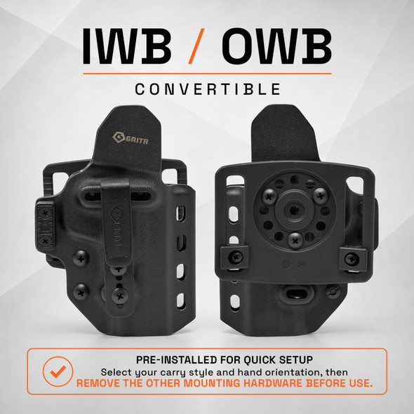 product variation GRITR OMNI IWB/OWB Ambidextrous Kydex Holster Fits Smith & Wesson Shield/Shield Plus image