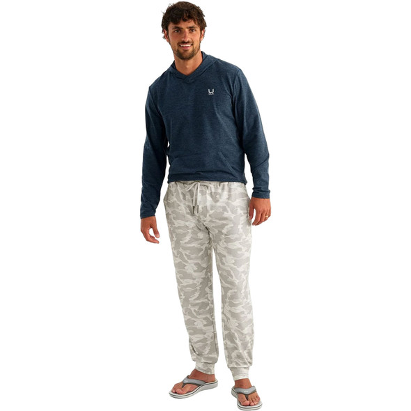 product variation HUK Men's Leeward Printed Fleece Seagull Camo Joggers (H2000283-059) image