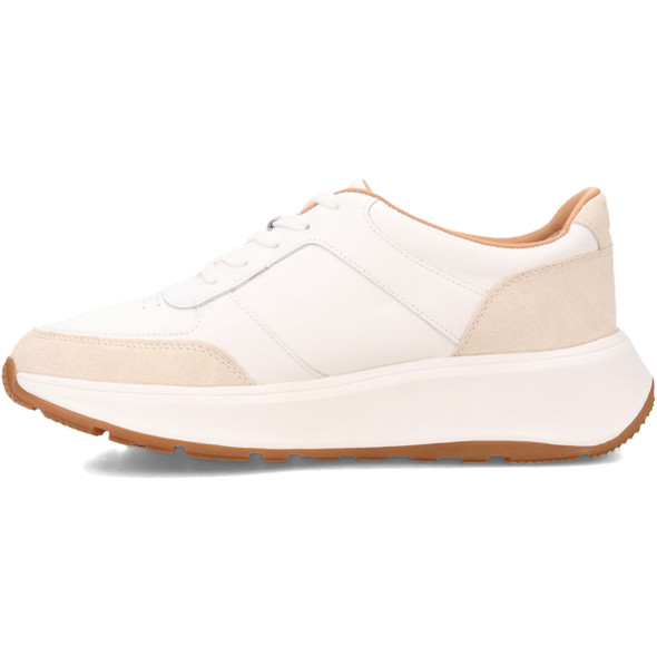 product variation Open Box (Damaged package): FITFLOP F-Mode Leather/Suede Flatform Sneakers, Color: Urban White, Size: 10 (FR1-194-080) image