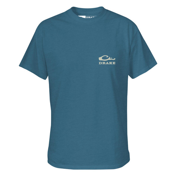 product variation DRAKE Retro Ringneck T SS Blue Shadow Shirt (DT0302-BUS) image