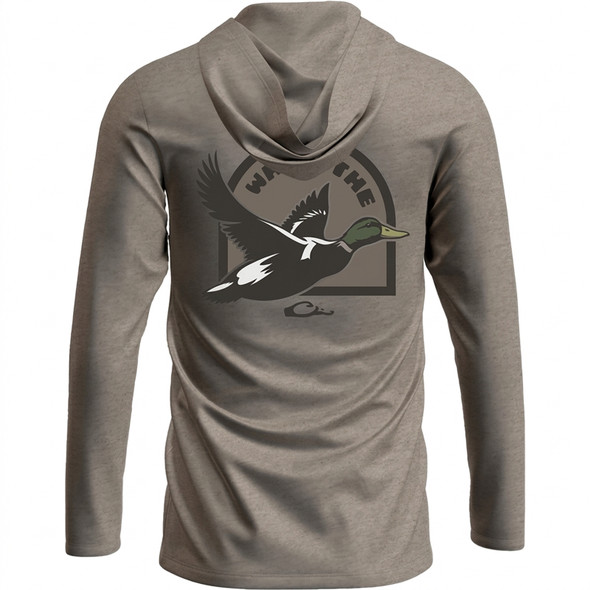 product variation DRAKE The Graphic LS T What The Duck Island Fossil Light Heather Hoodie (DT8914-IFH) image