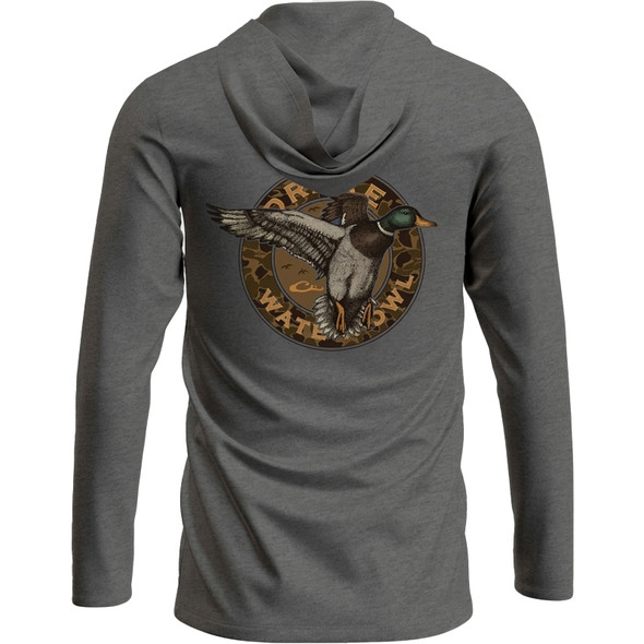 product variation DRAKE The Graphic LS T Circle Mallard Graphite Heather Hoodie (DT8916-GPH) image