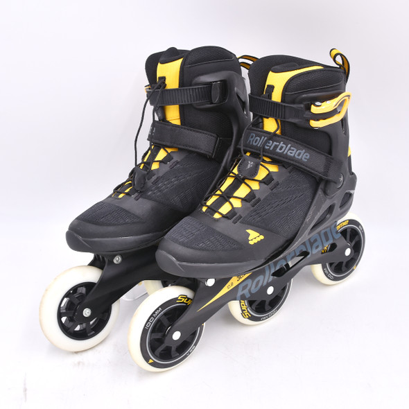 product variation Open Box (Great condition, limited use): Rollerblade MACROBLADE 100 3WD Color: BLACK/SAFFRON YELLOW, Size: 260 (07100200S25-260) image