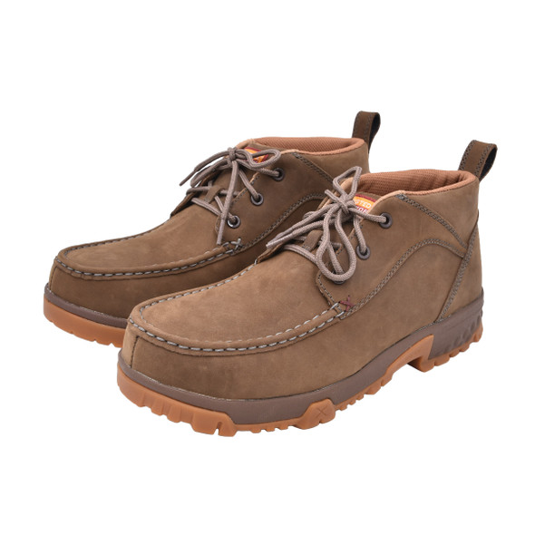 product variation Open Box (Great condition, limited use): TWISTED X Men's Work Chukka Driving Moc, Color: Shitake, Size: 10, Width: W (MXCN009-W-10) image