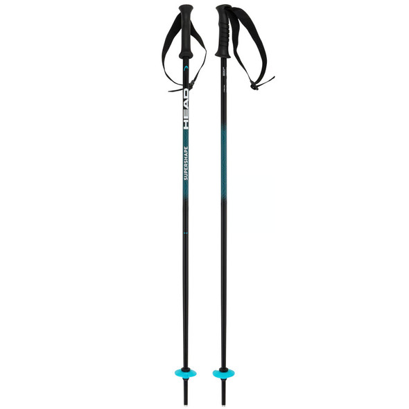 product variation HEAD Junior Supershape Team White/Black/Speed Blue Ski Poles (381966) image