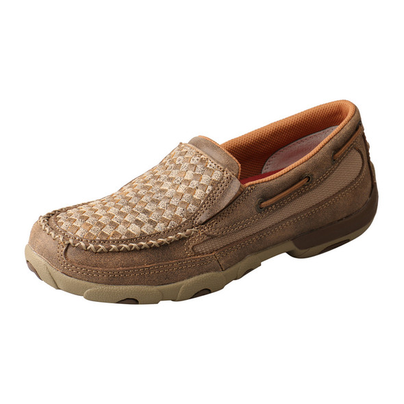 TWISTED X Womens Driving Bomber/Tan Moccasins WDM0073