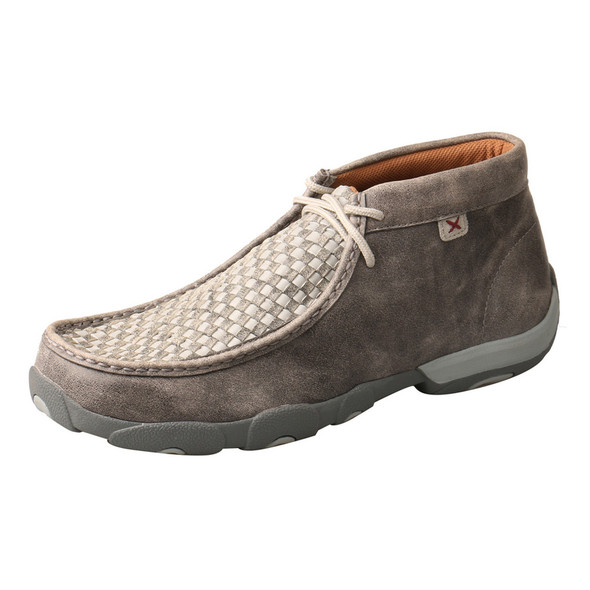 TWISTED X Mens Driving Grey/Grey Moccasins (MDM0073)