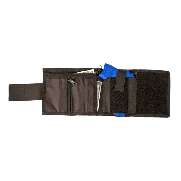 product variation ELITE SURVIVAL SYSTEMS Hide-Away Black Ankle Wallet with Holster (HSWH) image