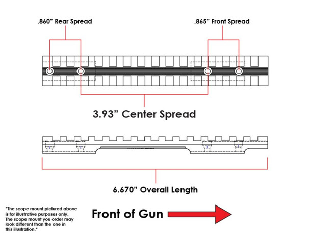 product variation EVOLUTION GUN WORKS Savage Round Back Short Action Picatinny Scope Base 0 MOA (41000) image