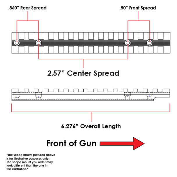 EVOLUTION GUN WORKS Ruger 10-22 Picatinny Scope Base 20 MOA (46102)