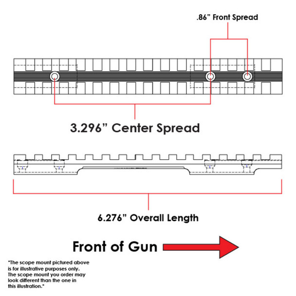 product variation EVOLUTION GUN WORKS Remington 788 Long Action 20 MOA Picatinny Rail Scope Mount (40442) image