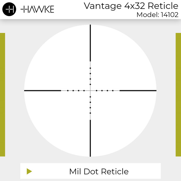 product variation HAWKE Vantage AO 4x32mm 1in Riflescope (14102) image
