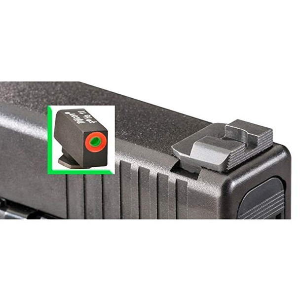 product variation AmeriGlo Hackathorn night sight set with orange outline front and black serrated rear image