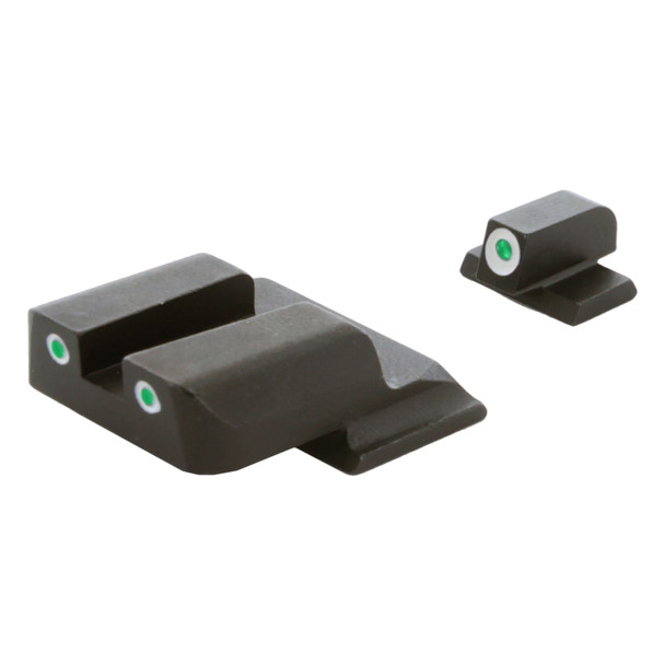product variation AmeriGlo Classic 3 dot green tritium night sights for S&W M&P with white outlines image
