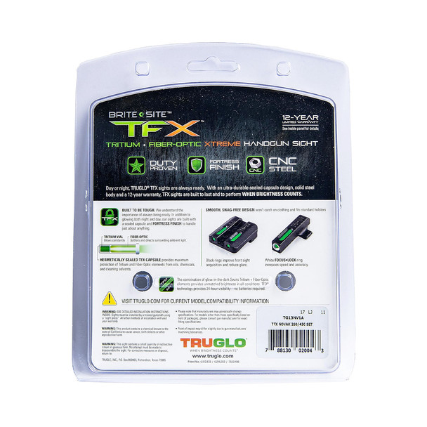 product variation TRUGLO Brite-Site TFX Novak .260/.450 Handgun Sights (TG13NV1A) image