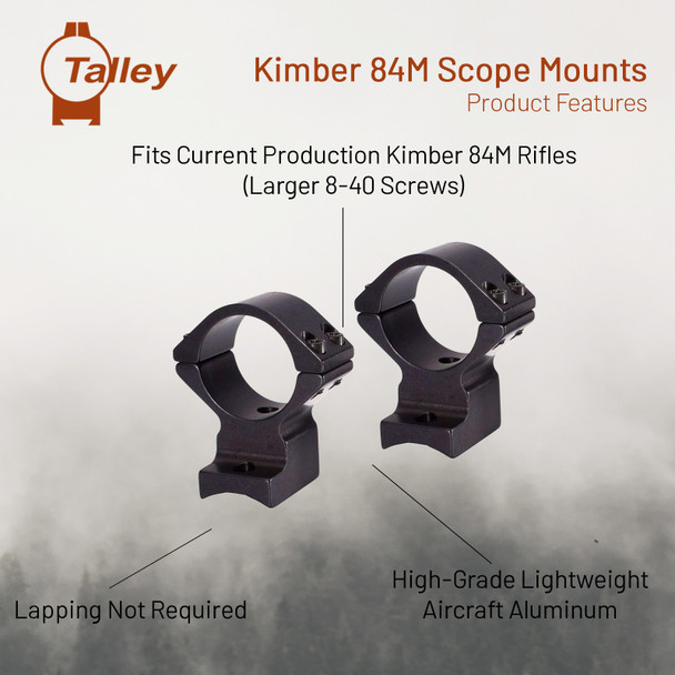 product variation Talley Aluminum 30mm Kimber 84 Medium Black Base/Ring (748749) image