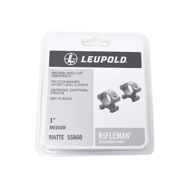 product variation LEUPOLD Rifleman Detachable Medium Matte Black Scope Rings (55860) image