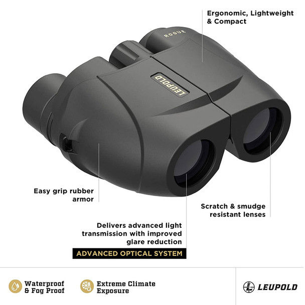 product variation LEUPOLD BX-1 Rogue 8x25mm Compact Black Binocular (59220) image