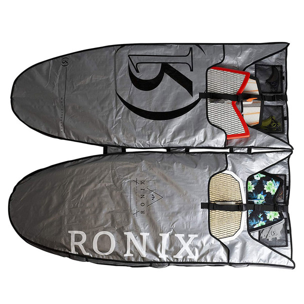 RONIX Bimini Top 4pc Surf Board Heather Gray/Orange Case (215142)
