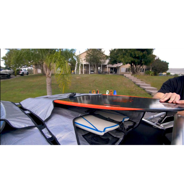 product variation RONIX Bimini Top 4pc Surf Board Heather Gray/Orange Case (215142) image