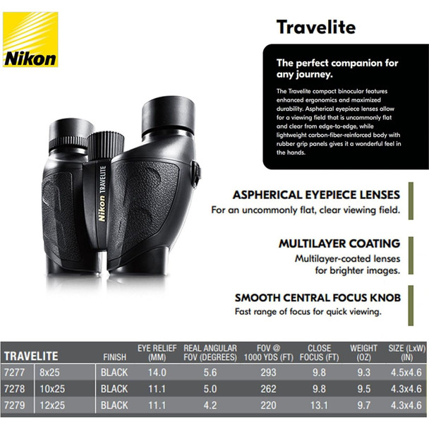 product variation NIKON Travelite 12x25mm Binoculars (7279) image