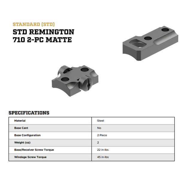 product variation LEUPOLD STD Two-Piece Mount For Remington 710 (54100) image