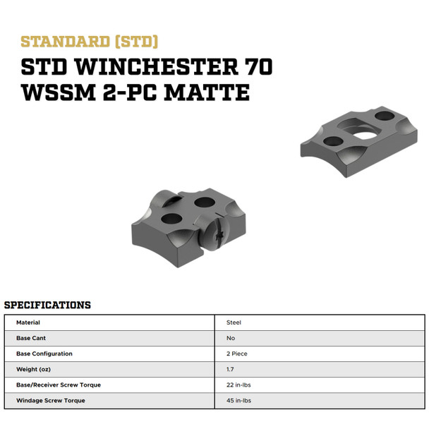 product variation LEUPOLD STD Two-Piece Mount For Winchester 70 WSSM (57310) image