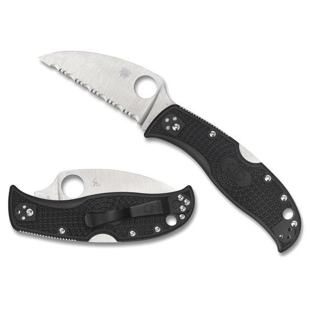 SPYDERCO RockJumper SpyderEdge Blade/Black FRN Folding Knife (C254SBK)