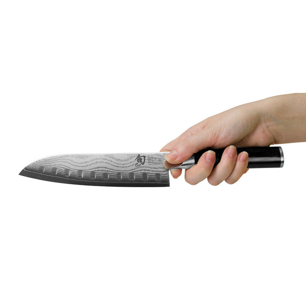 SHUN Classic 7in Hollow-Ground Santoku (DM0718)