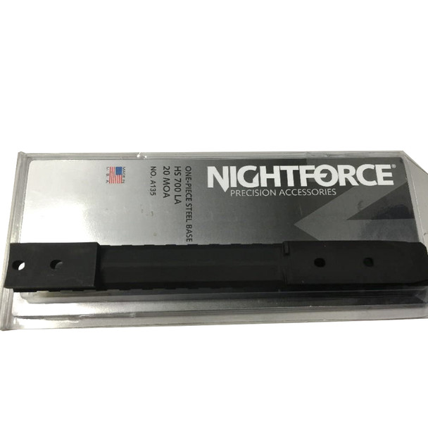 NIGHTFORCE X-Treme Duty HS 700 LA 1pc 20 MOA 8-40 Screws Steel Bases (A135)