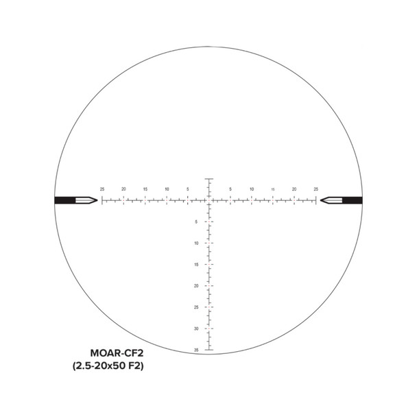 NIGHTFORCE NX8 2.5-20x50mm F2 Illuminated MOAR-CF2 Reticle Riflescope (C639)