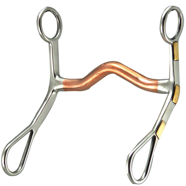 product variation INTREPID INTERNATIONAL Curb Fixed Stainless Steel Cheek with Brass Medium Port Copper Mouth 5in Bit (240700) image