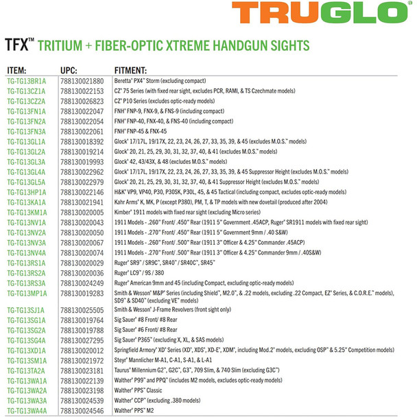 product variation TRUGLO Brite-Site TFX Springfield XD/XDM Handgun Sights (TG13XD1A) image