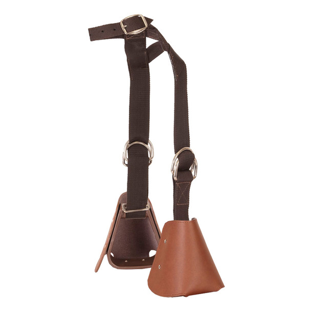 MUSTANG Kiddy-Up With Tapaderos Brown Stirrups (8991)