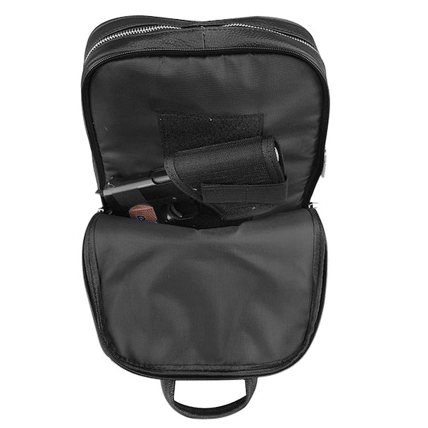 ROMA LEATHERS Gun Concealment Black Backpack (7098-BK)
