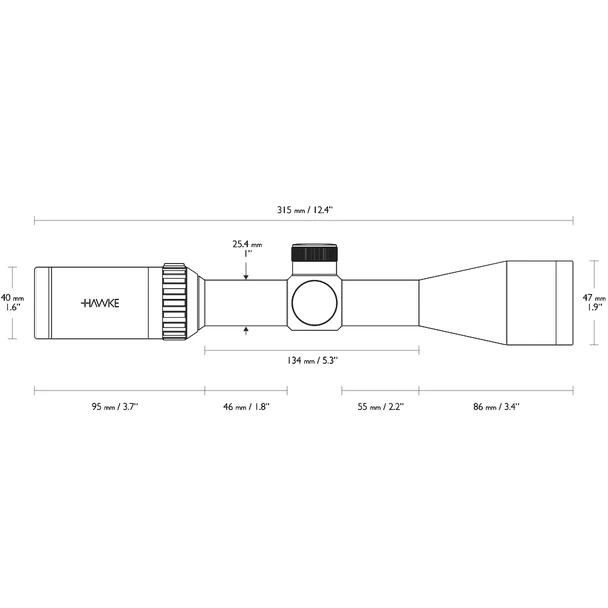 product variation HAWKE Vantage 3-9x40 Mil-Dot Reticle Riflescope (14121) image