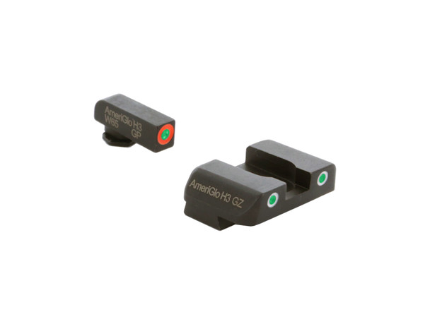 product variation AmeriGlo Custom Classic 3 dot sights with orange outline front and white outline rear image