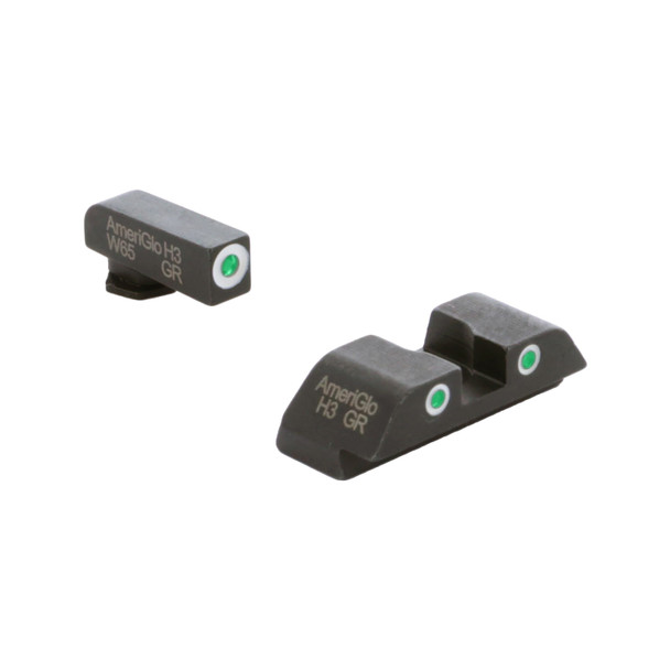 product variation AMERIGLO Classic 3 Dot Green Tritium Night Sight Set For Glock Gen5 17,19,19X,26,45 (GL-5113) image