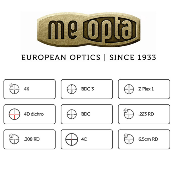 MEOPTA Optika6 4.5-27x50 SFP 4K RD Riflescope (653666)