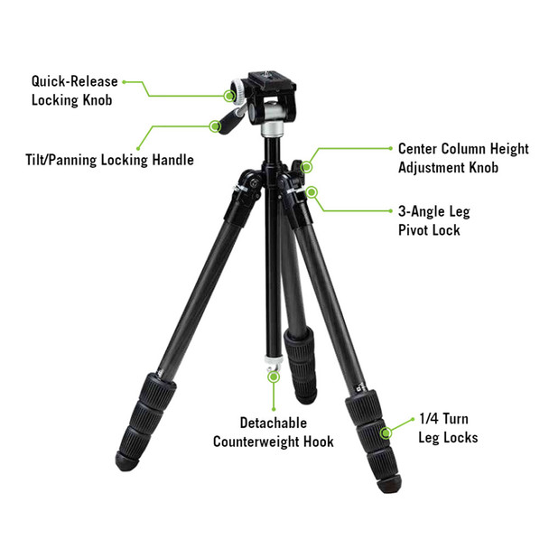 product variation VORTEX Summit Carbon II Tripod with Pan Head (TR-SMC) image