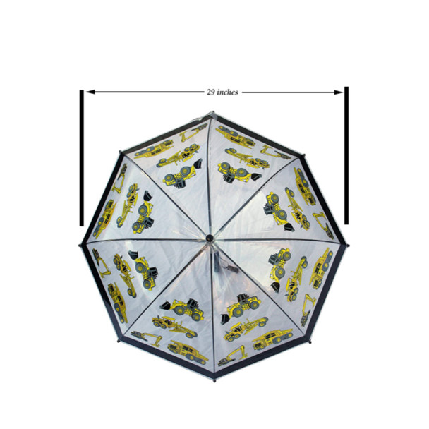 product variation FOXFIRE Black Construction Equipment Kids Clear Dome Umbrella (622-30) image