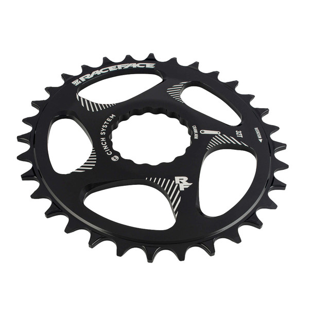 RACE FACE Cinch Direct Mount Oval 28T Black Chainring (RNWDMOVAL28BLK)