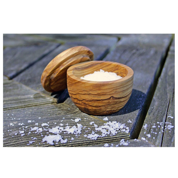 product variation SWISSMAR Napoli Olive Wood Salt Keeper with Removable Lid (OLBX03) image