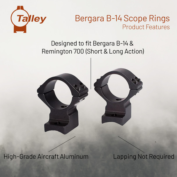 product variation TALLEY 30mm Medium Black Anodized Scope Mount for Remington 700 (740700) image
