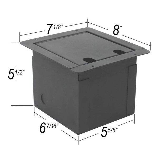 ELITE CORE Recessed Floor Box with 6 XLRF and 2 Speakon Connections (FB6-SP)